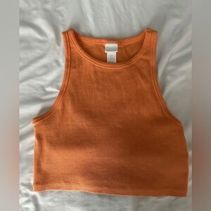 H&M Vibrant Orange Cropped Tank Top